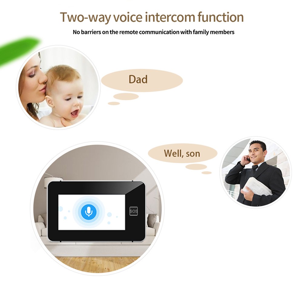1-WiFi GSM Tuya Wireless Home Security Alarm System Touch Screen Anti-theft J2W0