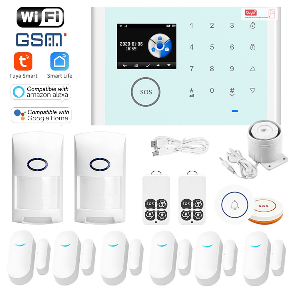 CS118 WiFi+GSM+GPRS 3 IN 1 Network Intelligent Home Alarm System Tuya APP JPHF