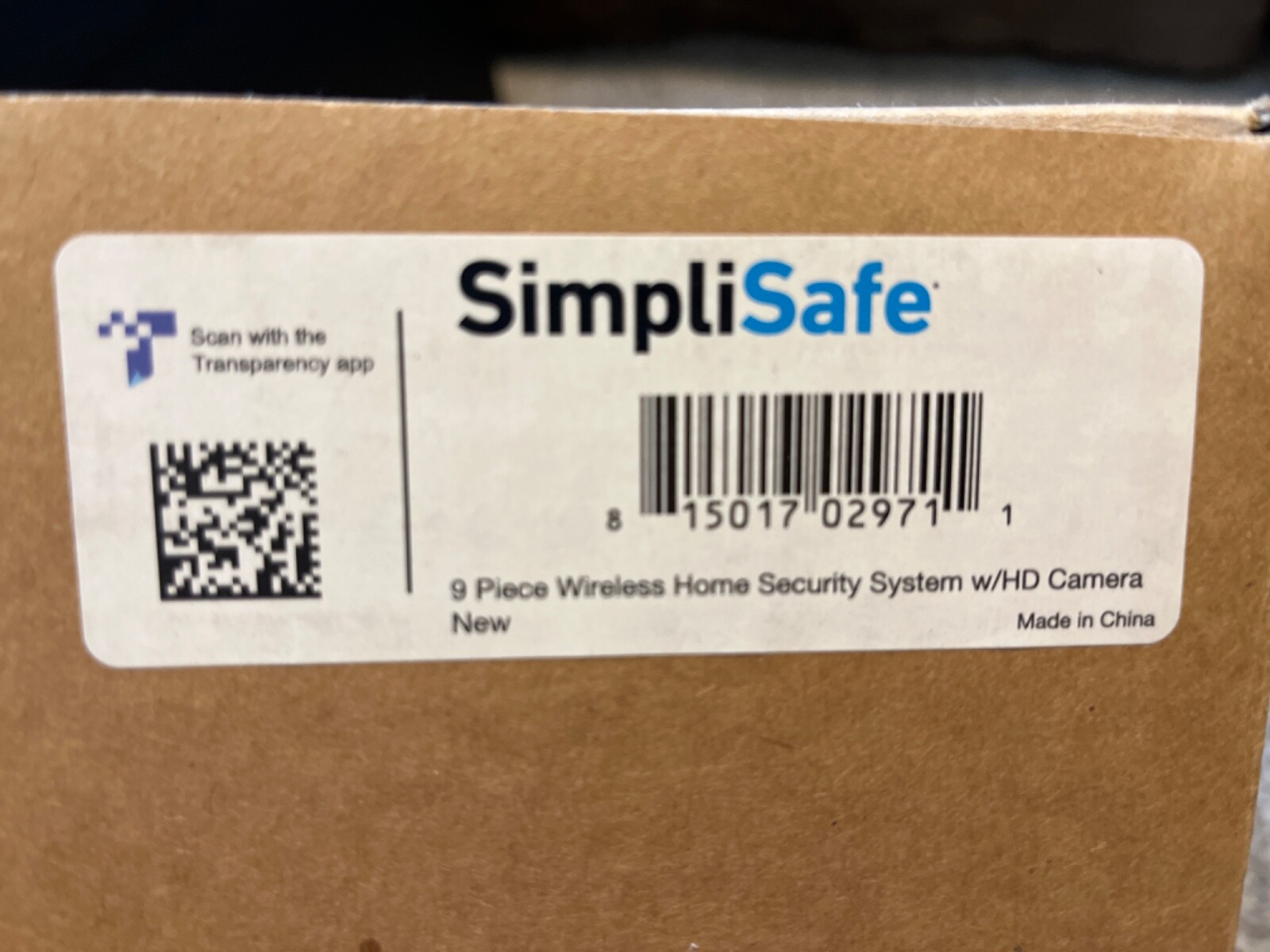 SimpliSafe 9-Piece Wireless Home Security System with HD Camera; UNOPENED; NEW