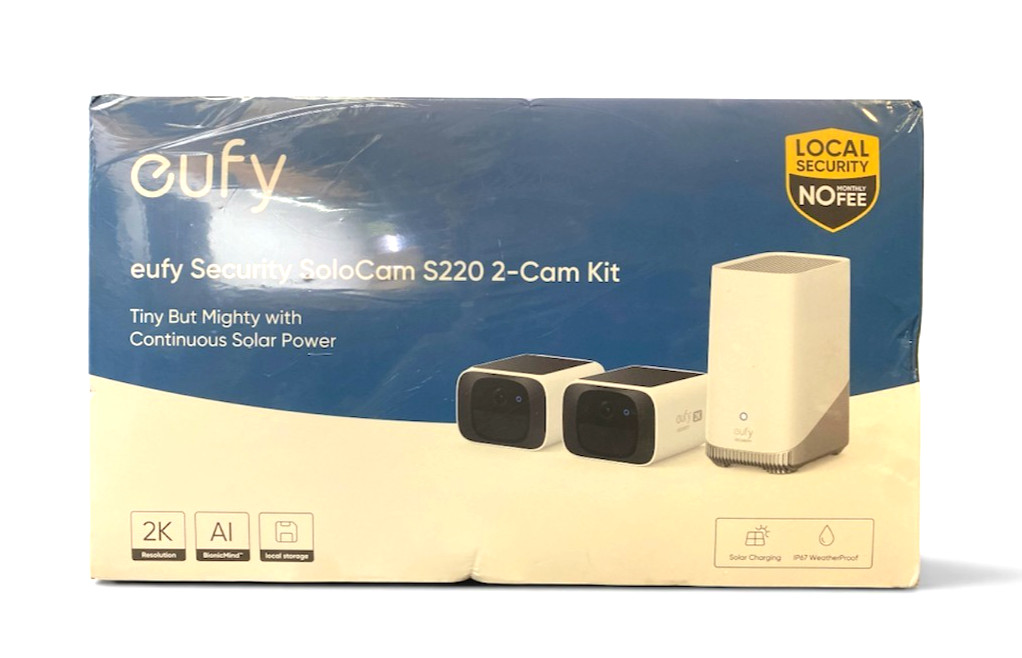 eufy SoloCam S220 Wireless Home Security System Solar Powered 2K Outdoor Cameras
