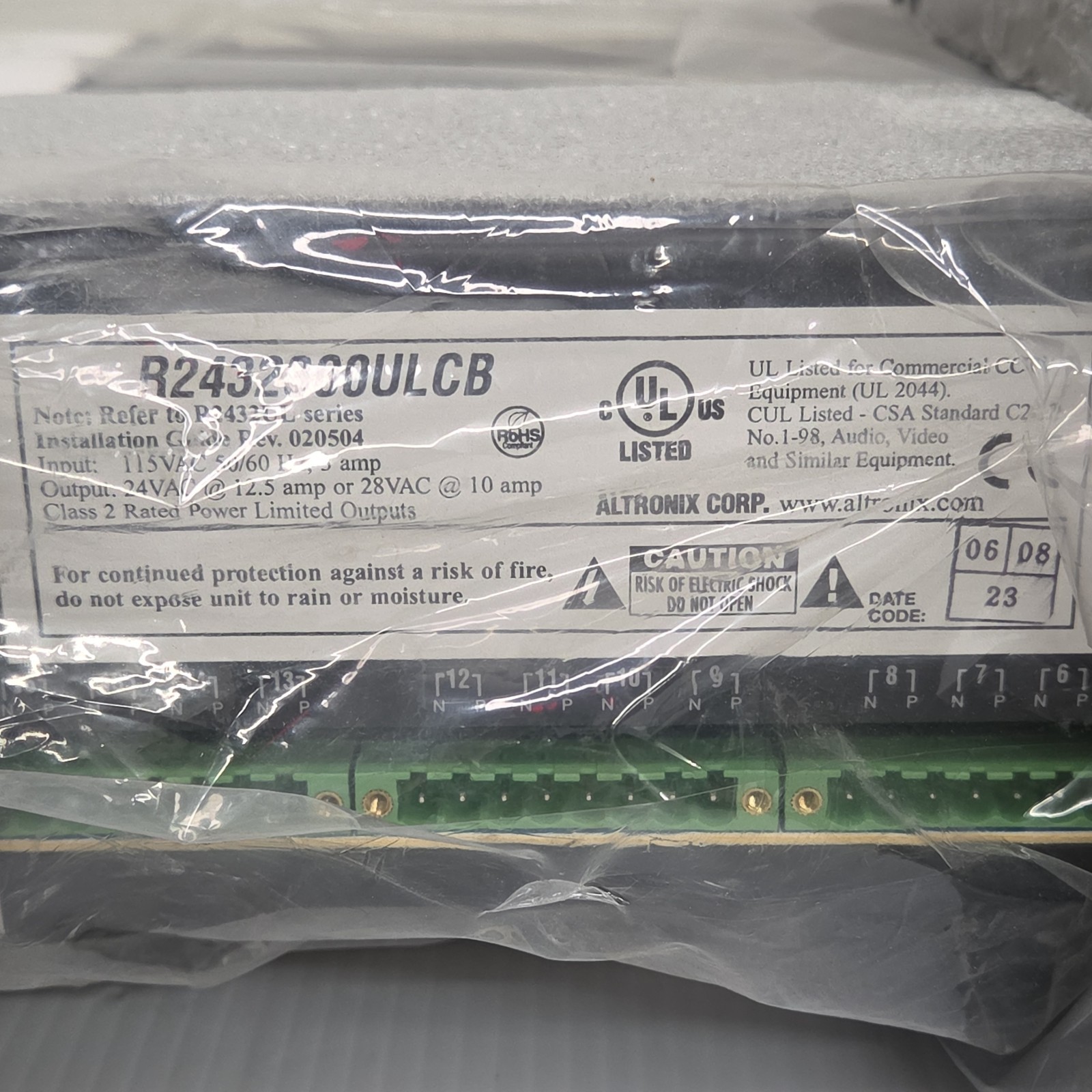 Altronix R2432300ULCB 19″ Rack Mount CCTV Power Supply