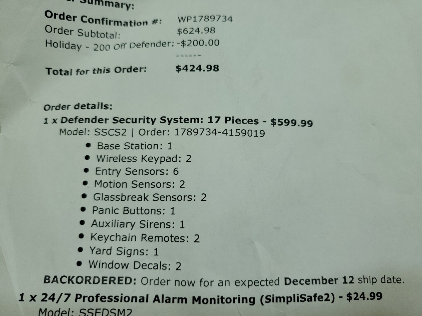 SimpliSafe Wireless 1st Generation Home Security Alarm System 14 Piece Bundle