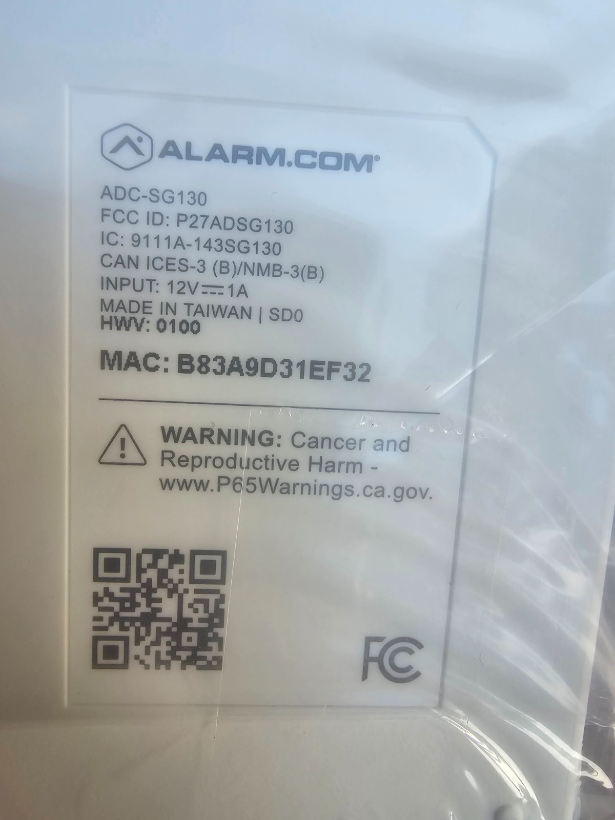 Alarm.com ADC-SG130 Smart Gateway, Wi-Fi Access Point, 2.4 GHz – Brand New