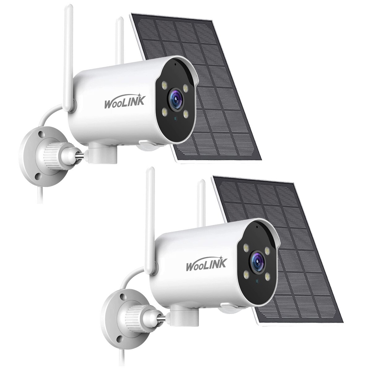 4PacK WiFi Security Camera System Outdoor Solar Battery Powered with Solar Panel