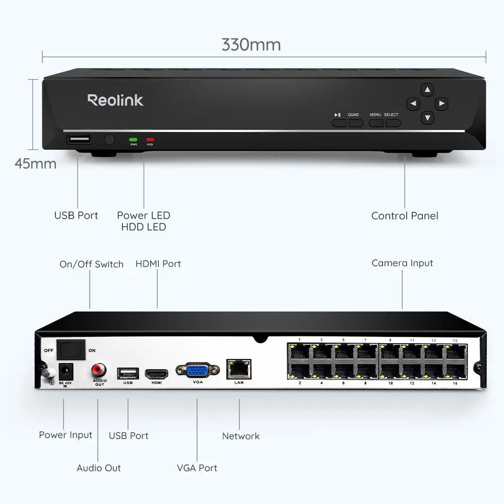 Reolink 1212A 12MP PoE Security Camera System 24CH NVR 2TB HDD Smart Detection