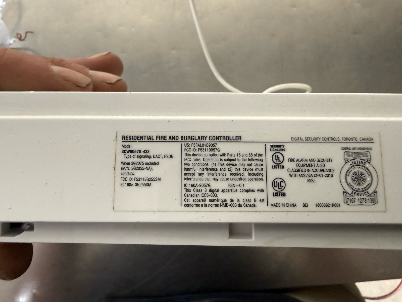 DSC Impassa SCW9057G-433 ADT Wireless Alarm Panel w/ WS4904P Motion & Power