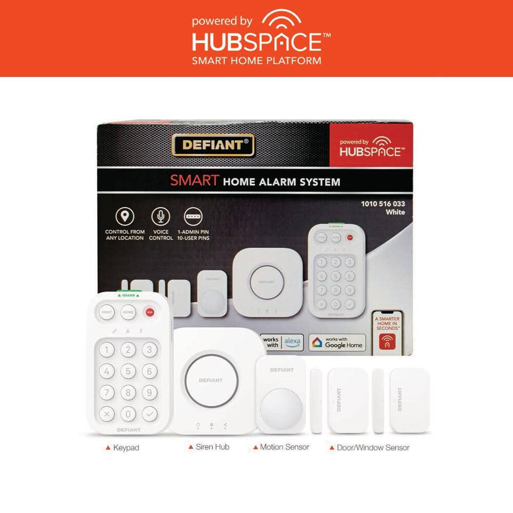 Defiant Smart Home Alarm Kit with WiFi and Bluetooth, Powered by Hubspace (5-Pi