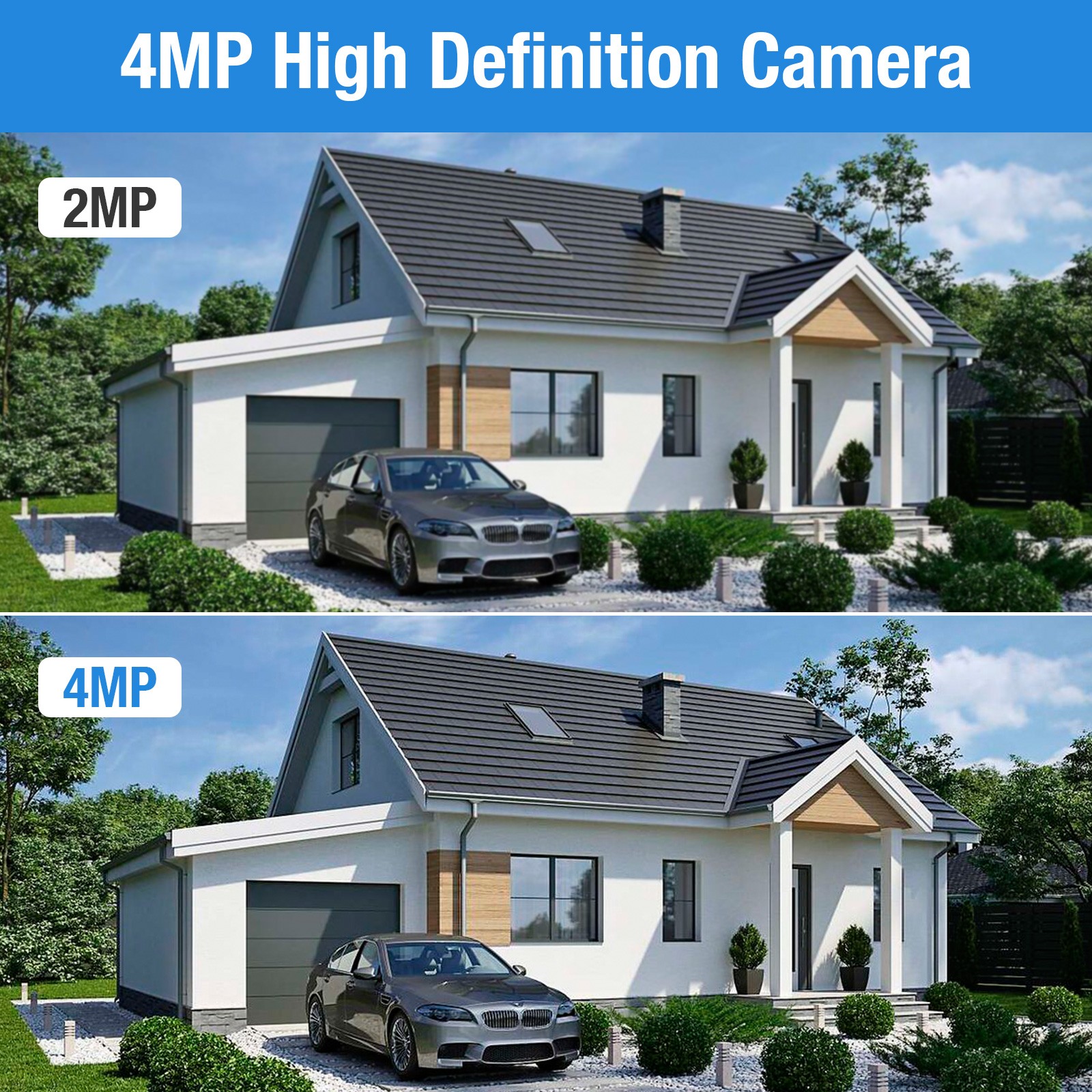 4MP POE Security Camera System 8CH NVR Smart Detection Night Vision with 2TB HDD
