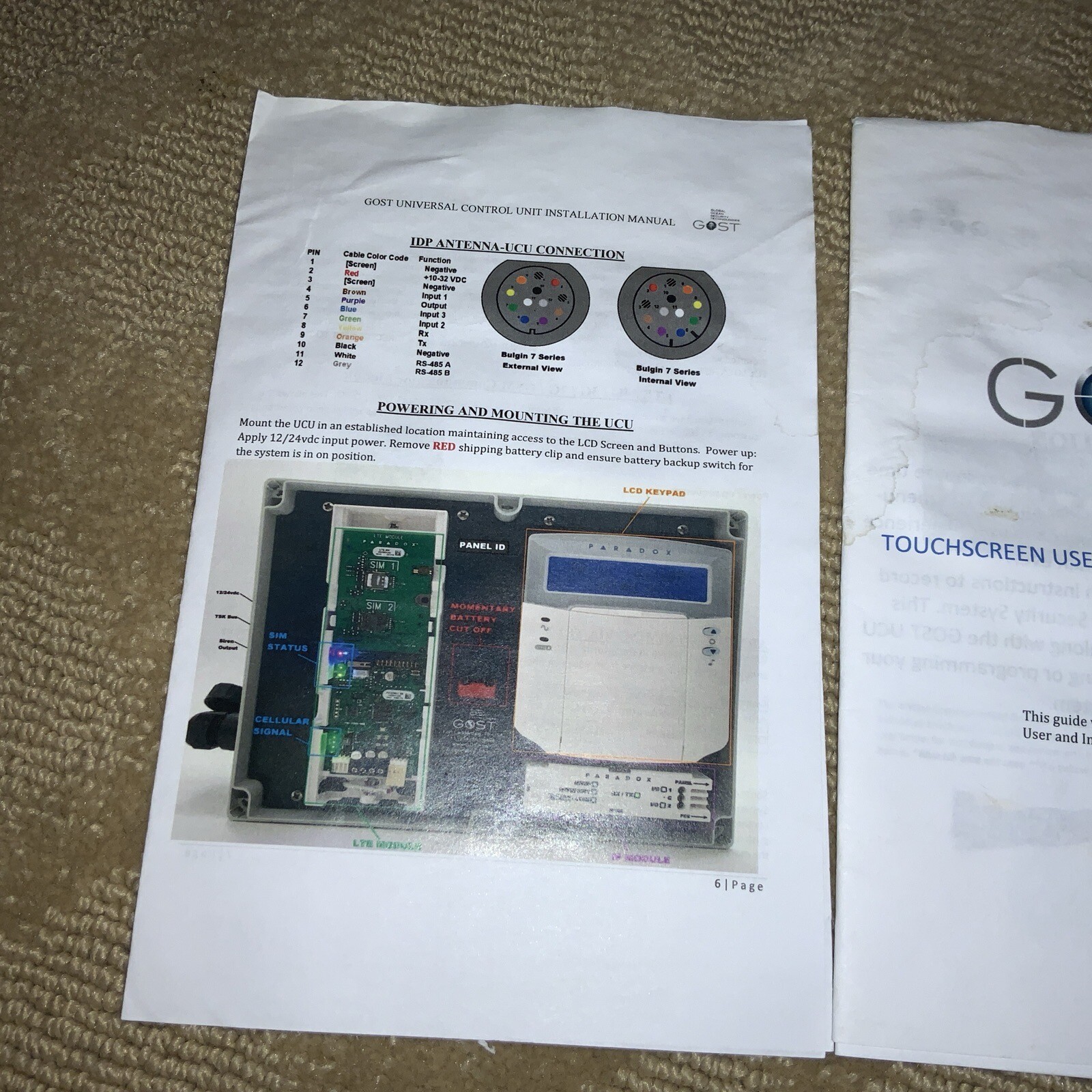 GLOBAL OCEAN SECURITY TECHNOLOGIES – GOST UNIVERSAL CONTROL PANEL with PAPERWORK