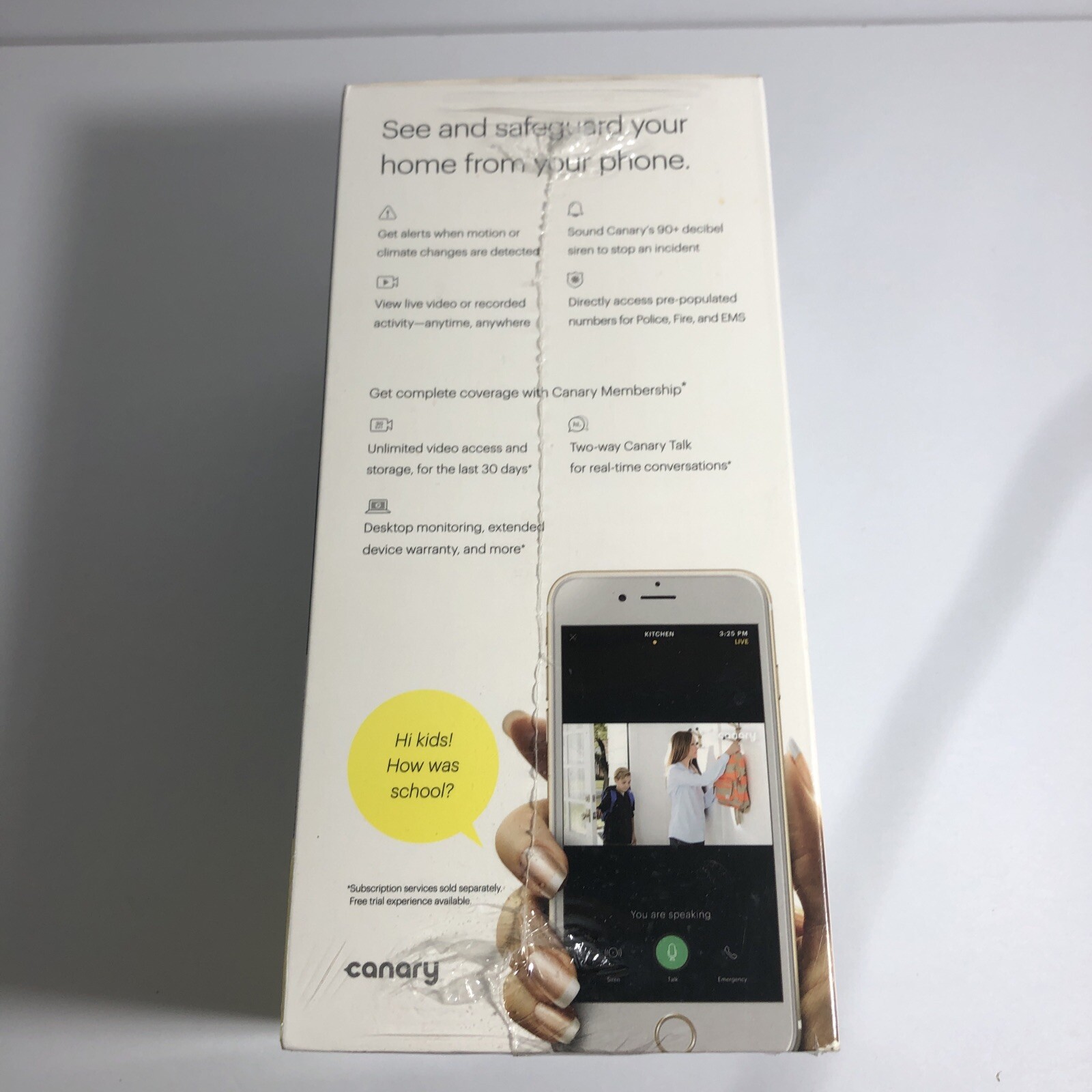 Canary CAN100USBK Black Wireless Indoor Smart Security Sealed Box (NEW)