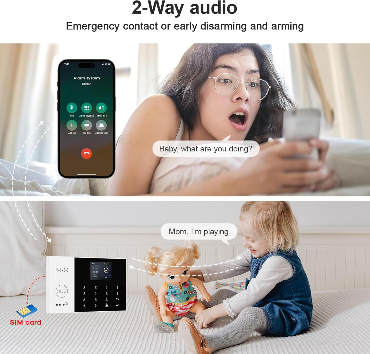 Home Security Systems,Door & Window Alarms for Home Kit,Wifi+Gsm/4G Door/Window
