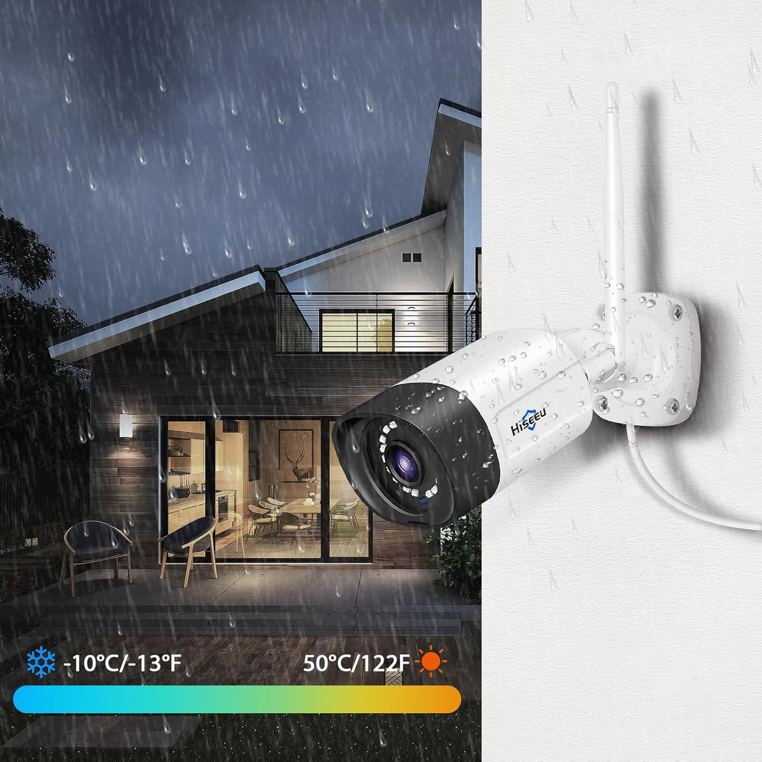 5MP Wireless Security Camera System with 12″ LCD Monitor, 3TB HDD, 10CH 8MP NVR,