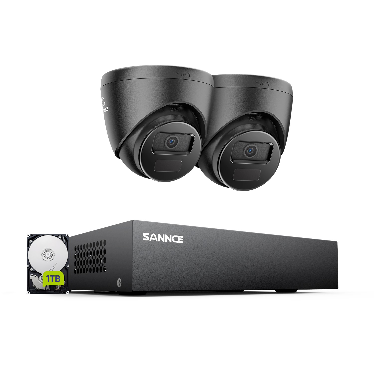 SANNCE 8CH DVR HD 1080P CCTV Security Camera System Outdoor Human Detection 1TB
