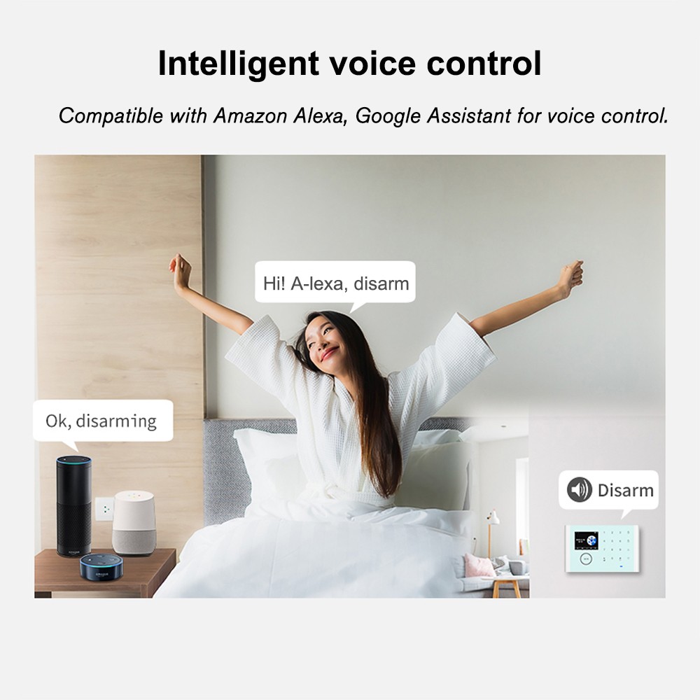 CS118 WiFi+GSM+GPRS 3 IN 1 Network Intelligent Home Alarm System Tuya APP JPHF