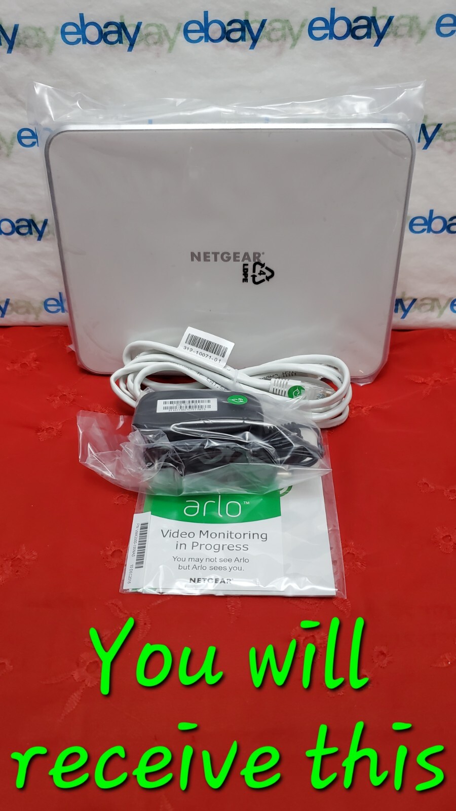 Netgear Arlo VMB3000 Smart Home Base Station With Ethernet Cable / Power Adapter