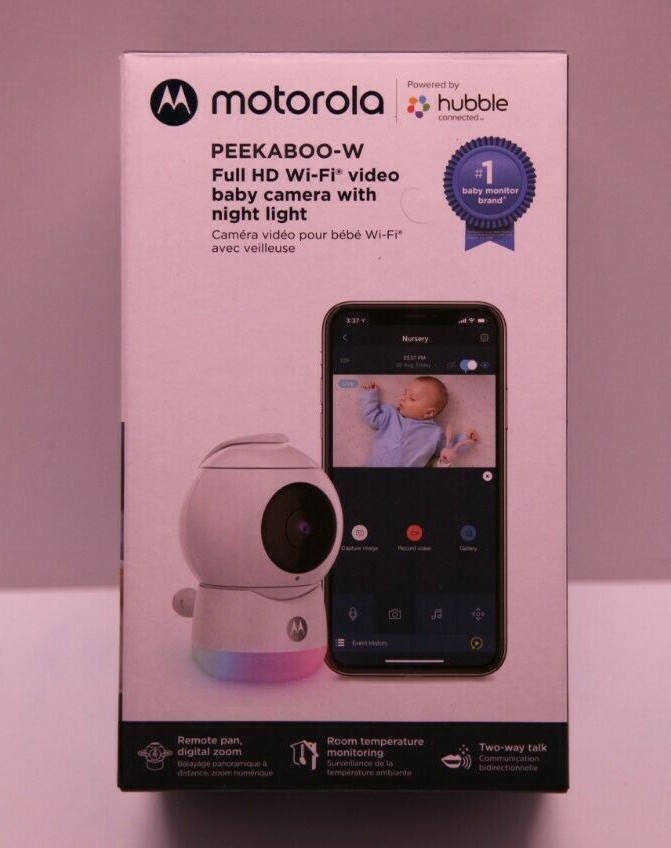 !! MOTOROLA !! PEEKABOO-W !! FULL HD – WIFI BABY CAMERA w NIGHT LIGHT !!