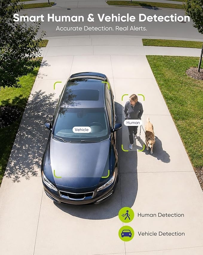 SANNCE 4K PoE Security Camera – AI Detection, Color & IR Night Vision (2 Pack)