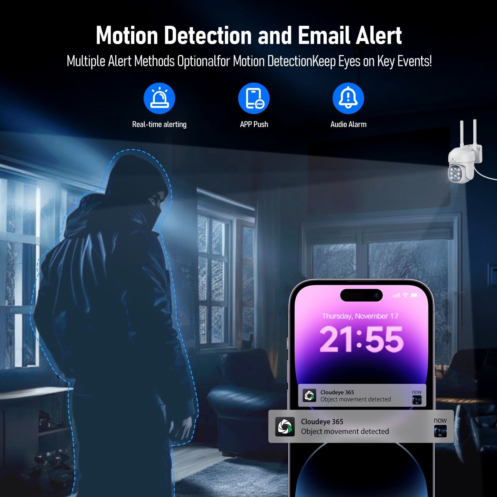 10CH NVR 4MP Security Camera System Kit With 10″ Monitor Plug&Play PTZ Rotation