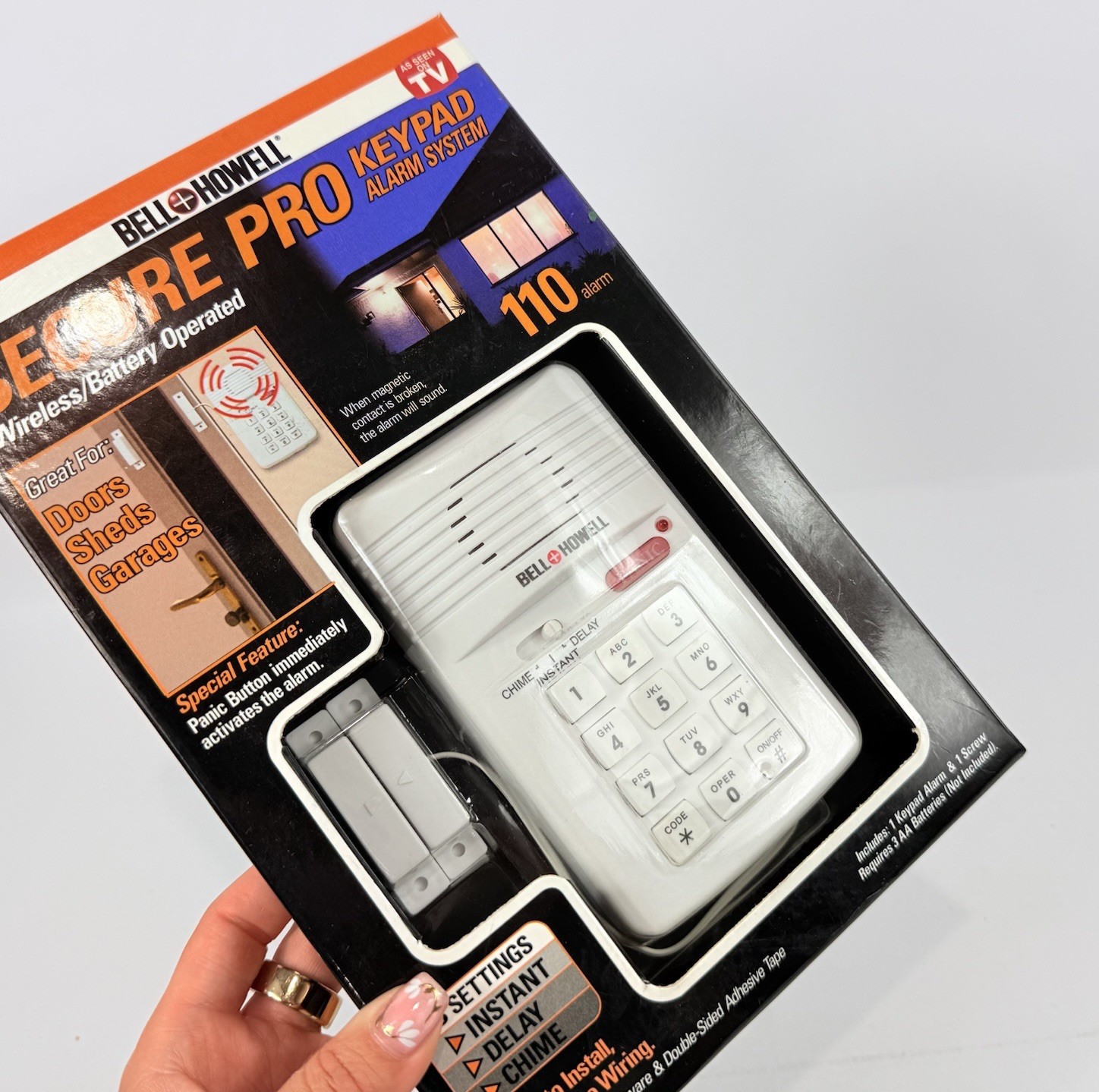 Bell and Howell Secure Pro Keypad 110 Alarm System Model 7788 Panic Button NEW