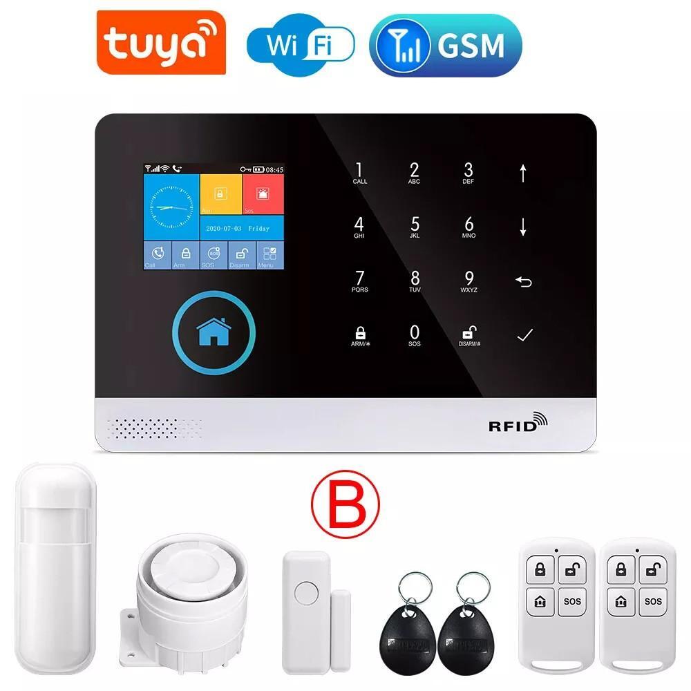 2.4G Wifi / 4G GSM Smart Home Wireless Siren Tuya Security Alarm System Camera