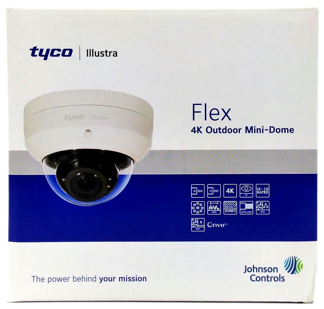 Tyco Illustra Flex3 Security Camera Outdoor Dome 4K Day Night IFS08-D22-OI03