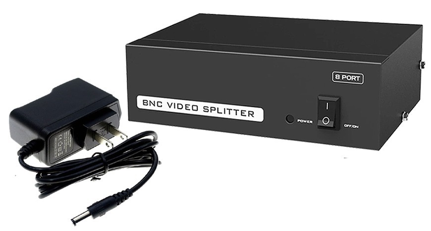 Active 8-Way BNC Video Spliter For 1080p 4K TVI CVI AHD HD Cam Analog BNC Inputs