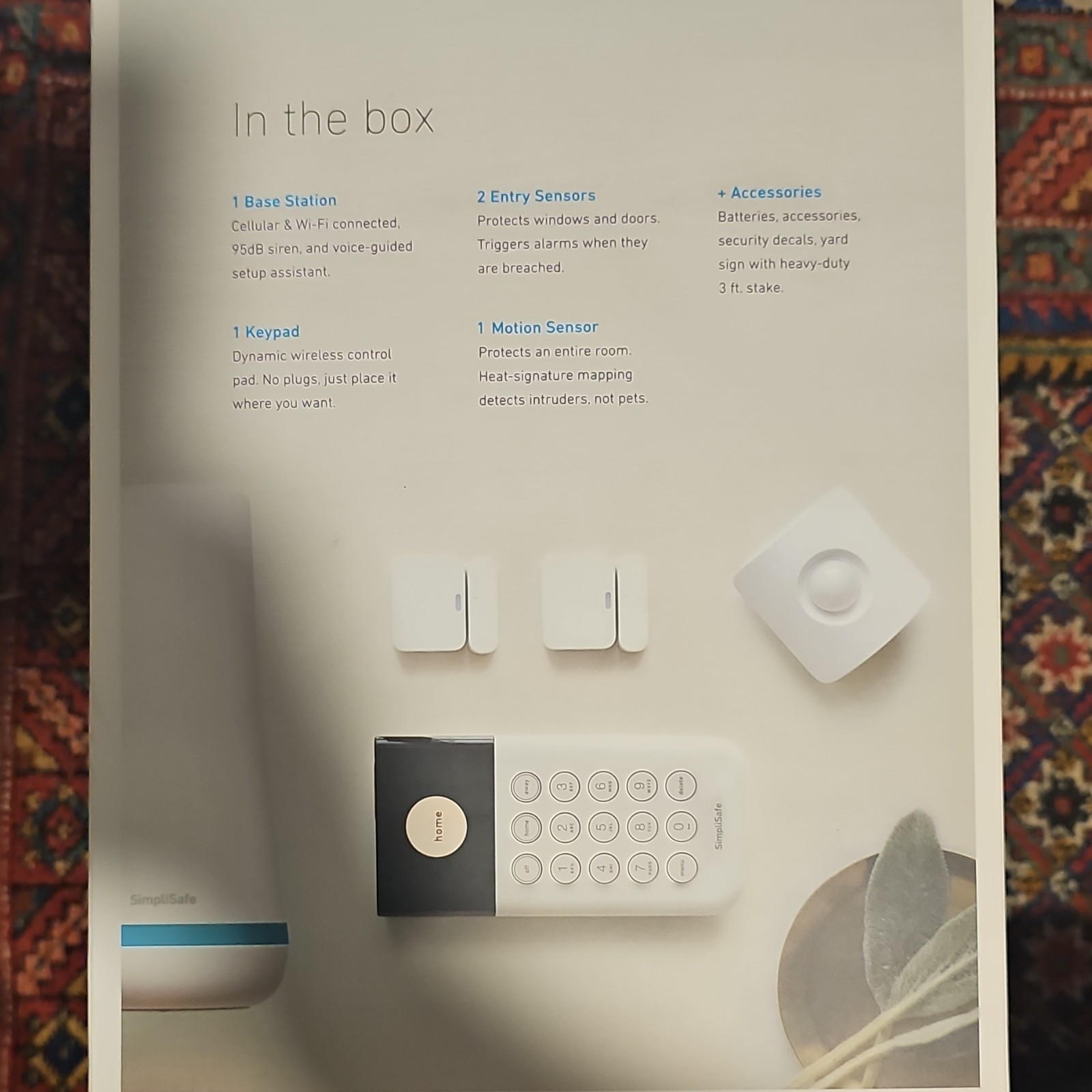 SimpliSafe Home Security System Wi-Fi Cellular Kit with Camera, Keypad, Sensors