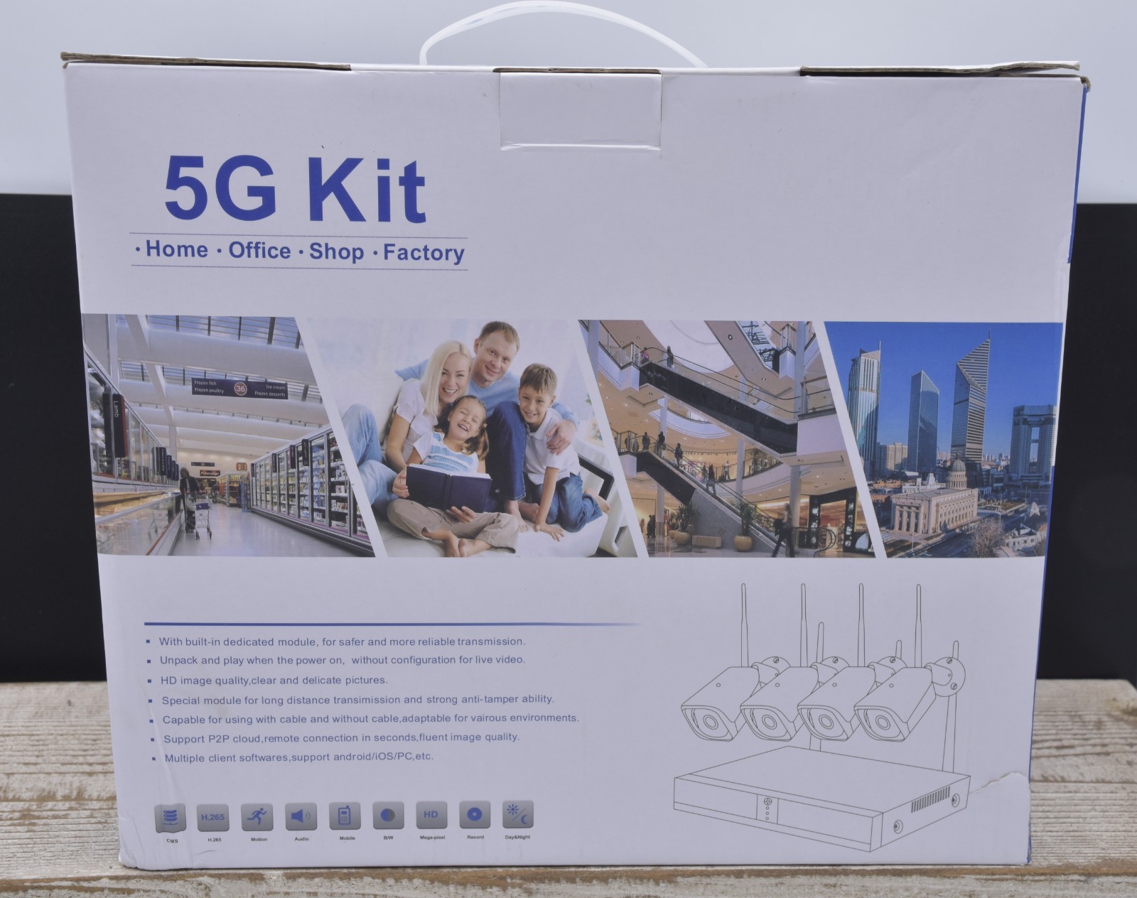5G Kit 6026HEC -XMW HD Wireless 1080P NVR Security 4 Camera System