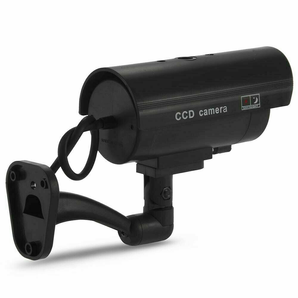 1pcs/2pcs Dummy Security Camera Fake LED Blink Light Outdoor Surveillance CCTV