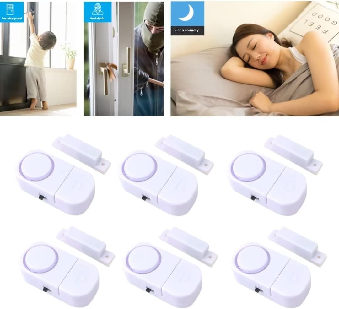 2Pcs Magnetic Sensor Home Window Door Burglar WIRELESS Security ALARM System