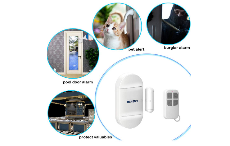 HENDUN Door Alarm for Home with Remote Controls, 130dB Wireless Windows Security