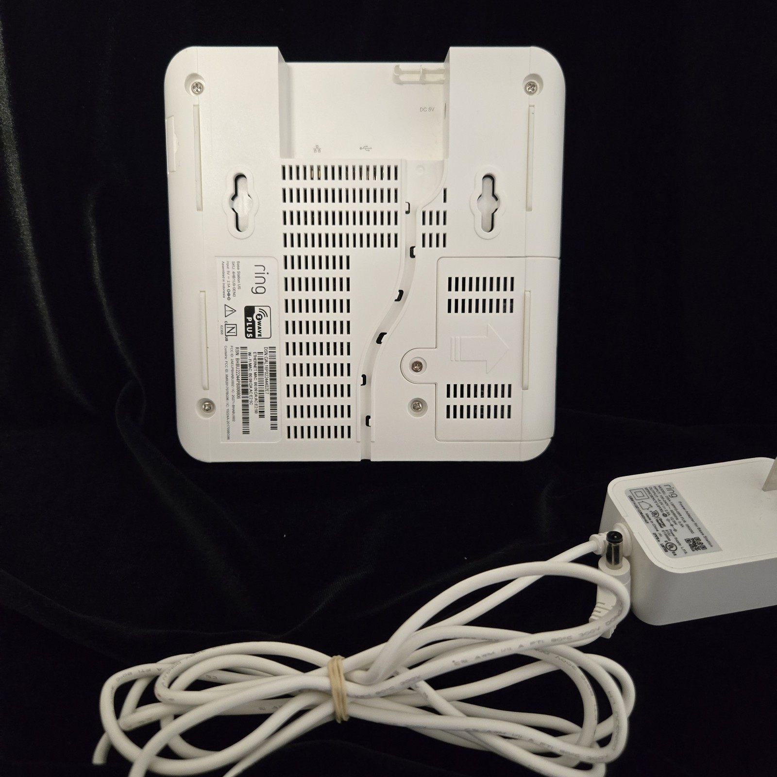 Ring Alarm Base Station US Z Wave+ 4HB1U9-0EN0 Gen 2 W/Power Cable WiFi-Indoor