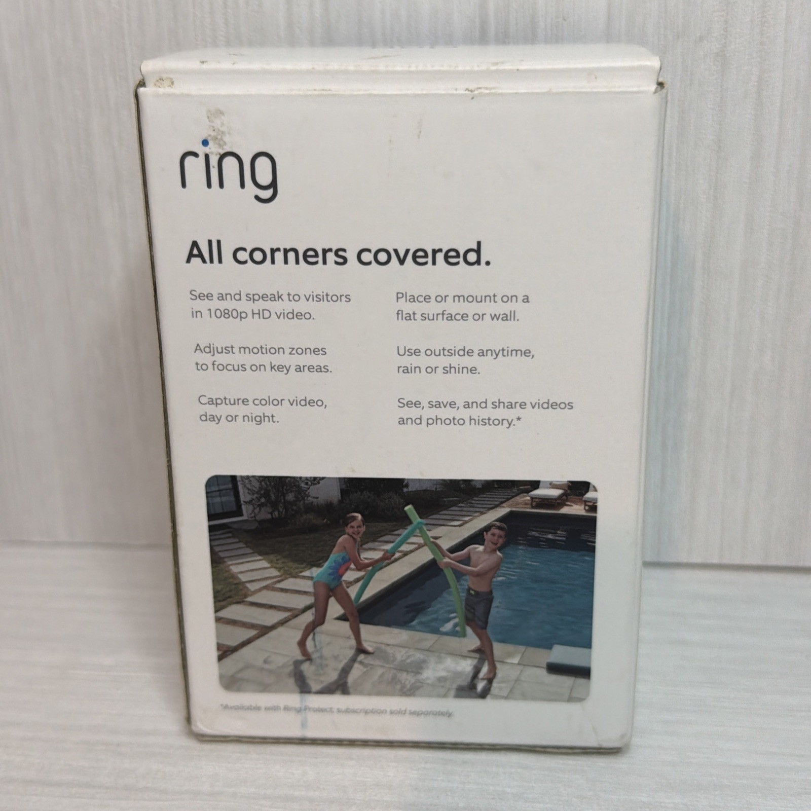 Ring Stick Up Cam Battery Weather-Resistant Outdoor Camera Night Vision Open Box