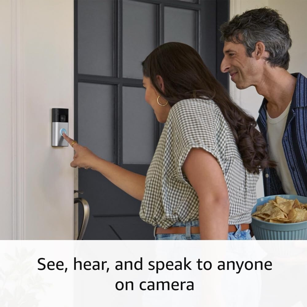 Ring Battery Smart WiFi Video Doorbell, Stick Up Cam, Indoor Camera Chime Bundle