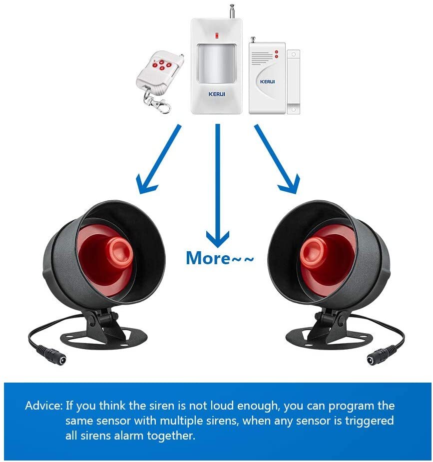 KERUI Wireless Home Shop Alarm Security System Alert Garage Burglar Door Sensor