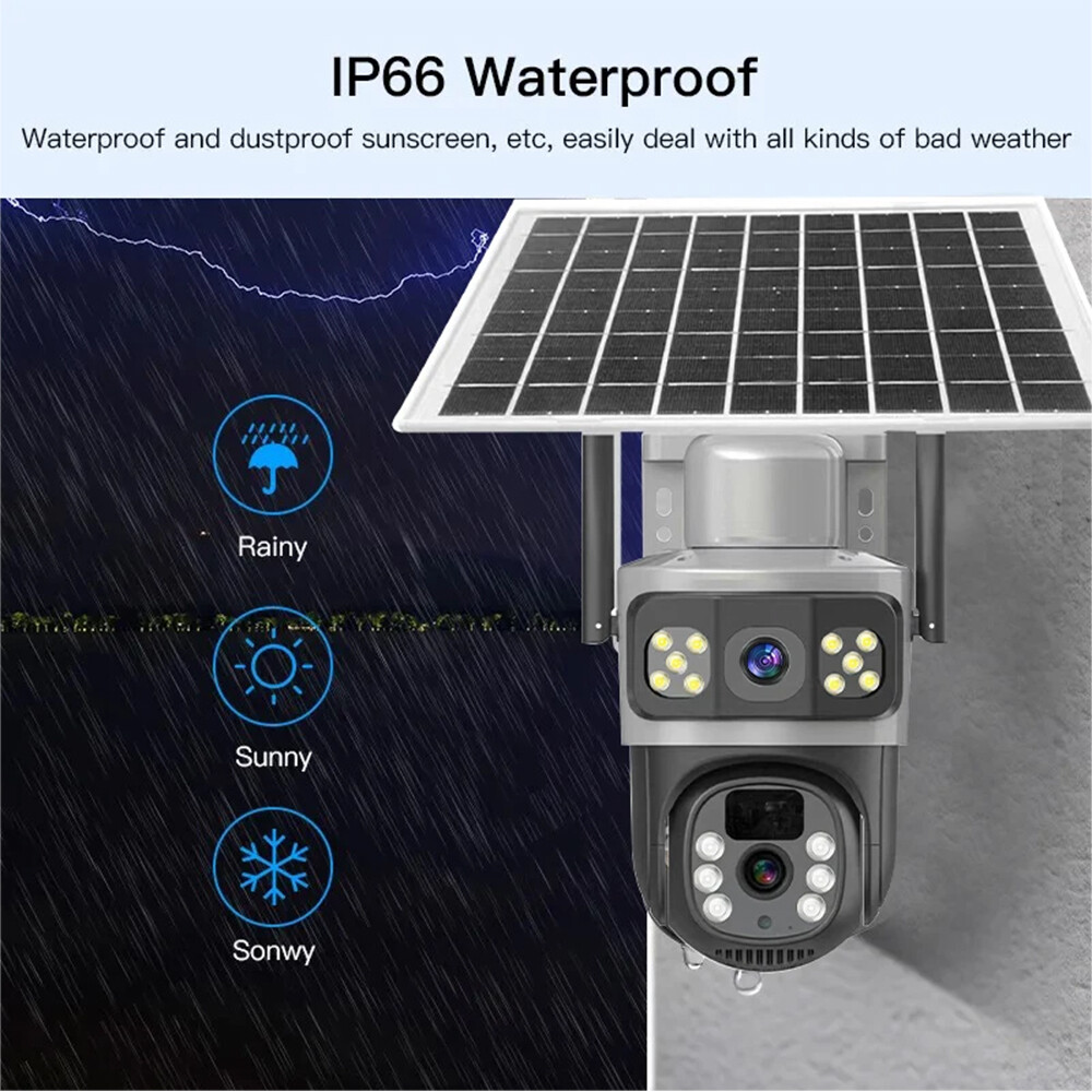 Outdoor 1080P Solar Powered Security Energy Camera Wireless WiFi IP Home CCTV HD