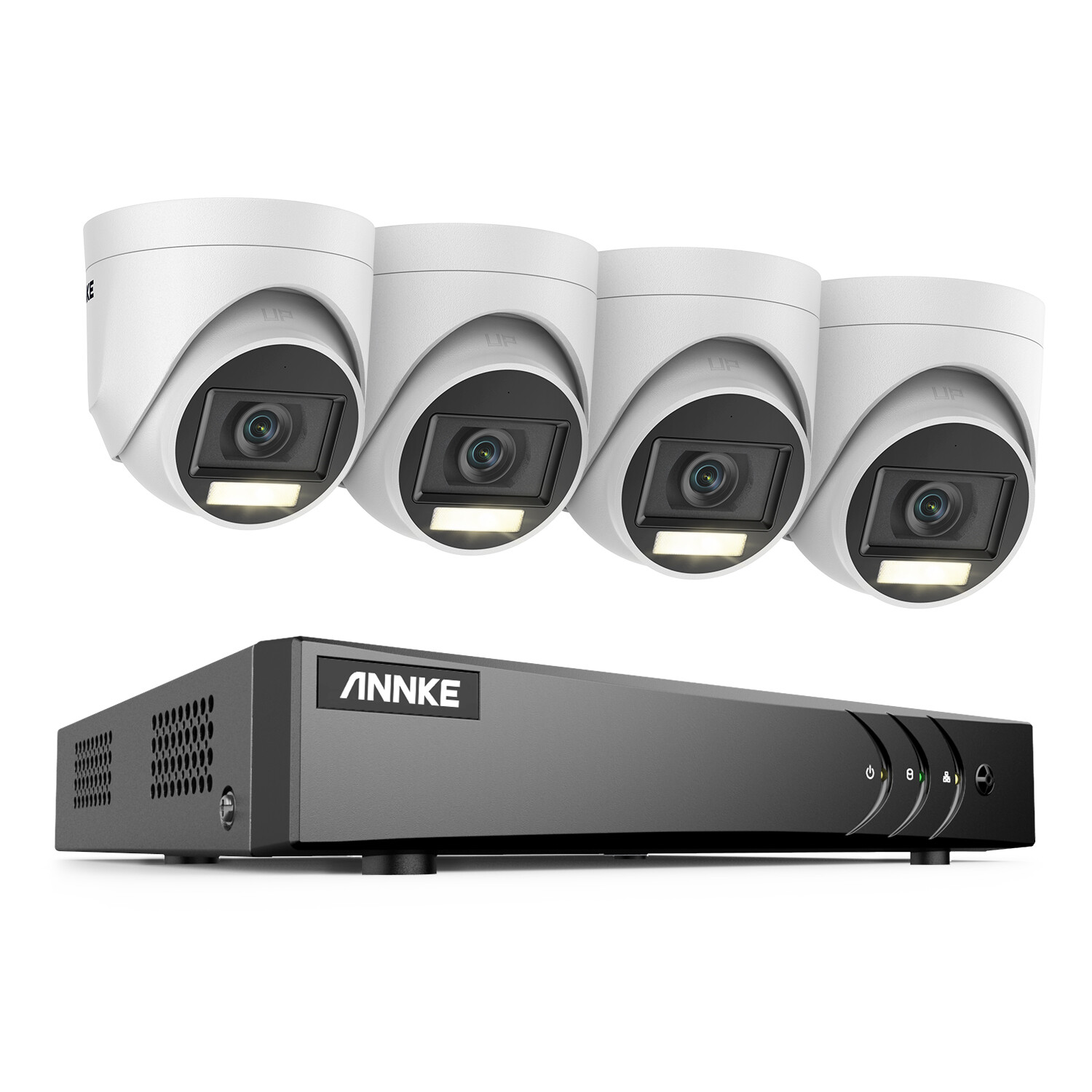 ANNKE 8CH DVR 5MP Color Night Security Camera System AI Detection Outdoor H.265+