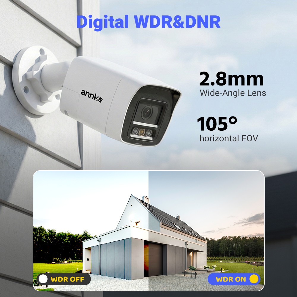 ANNKE 5MP Two Way Audio Security Camera System 8CH DVR AI Detection Color Night