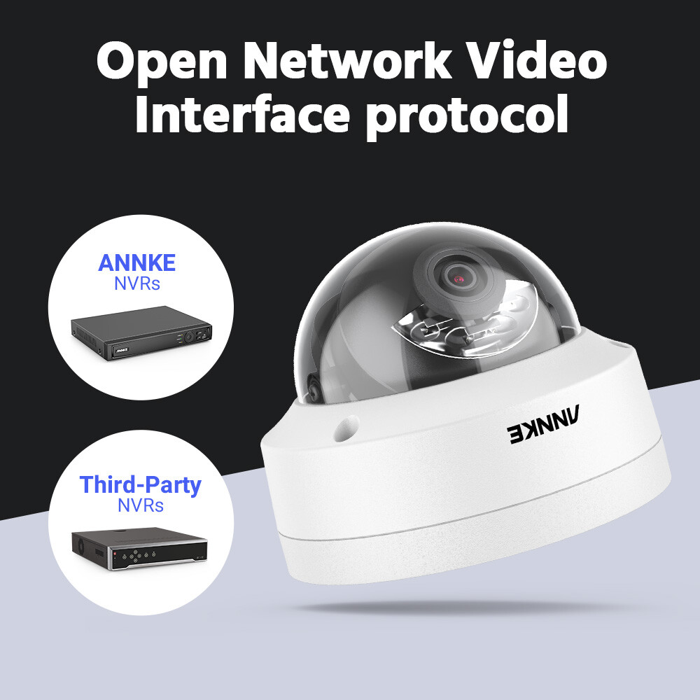 ANNKE 5MP POE Security Camera Audio Recording HD Outdoor Color Night Vision AI