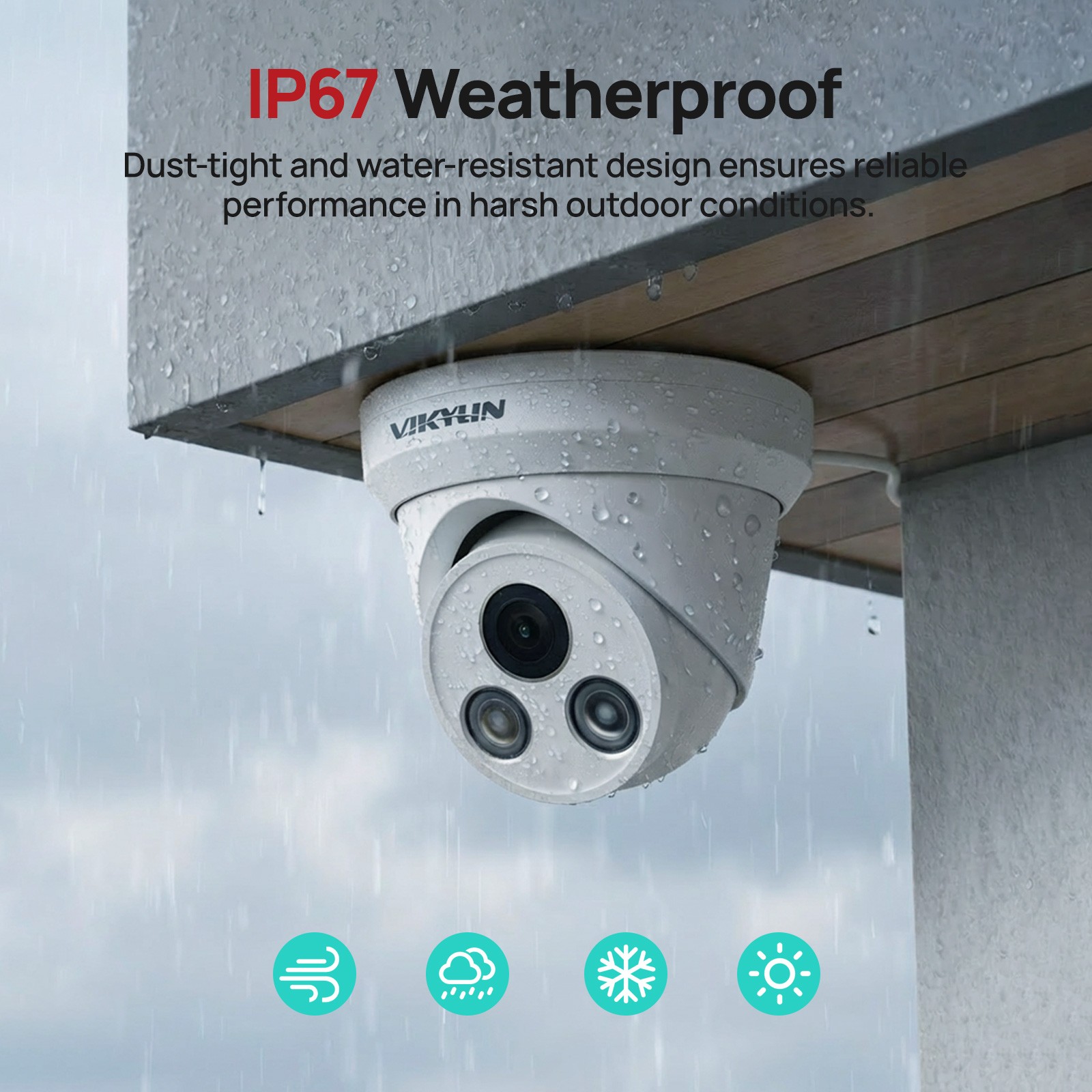 Vikylin 4K 16CH 16POE NVR CCTV System 8MP Camera Outdoor Full Color+IR Audio Lot