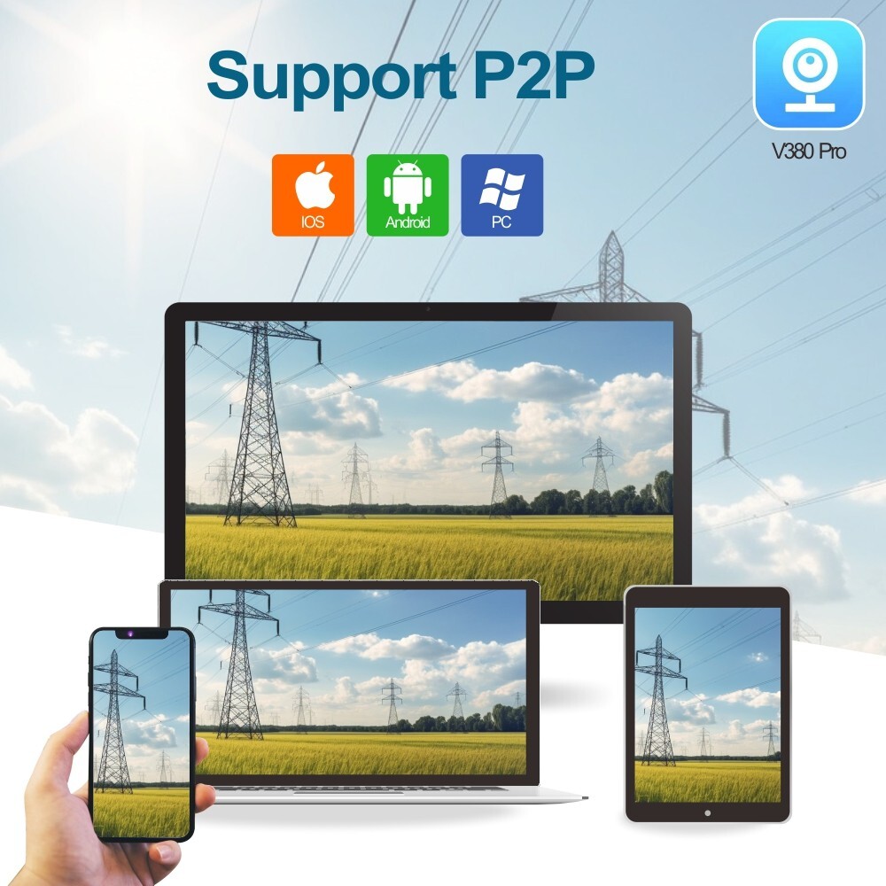 HD 4MP Two-Way Audion AI Human Detection Dual Lens 4G PTZ Camera V380 Pro APP