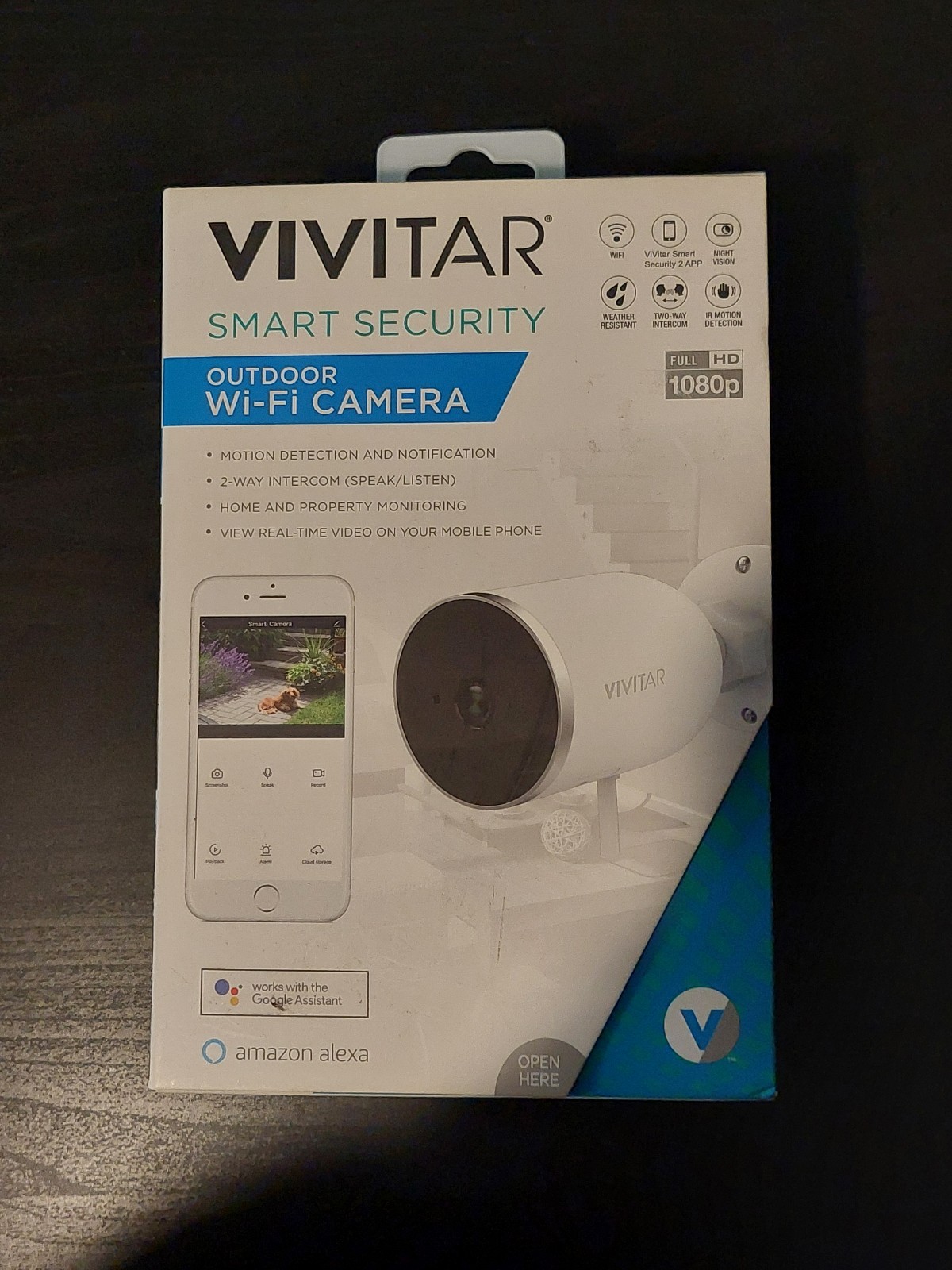 Vivitar IPC-484 Smart Wi-Fi Indoor Outdoor Smart Security Camera – 1080p HD