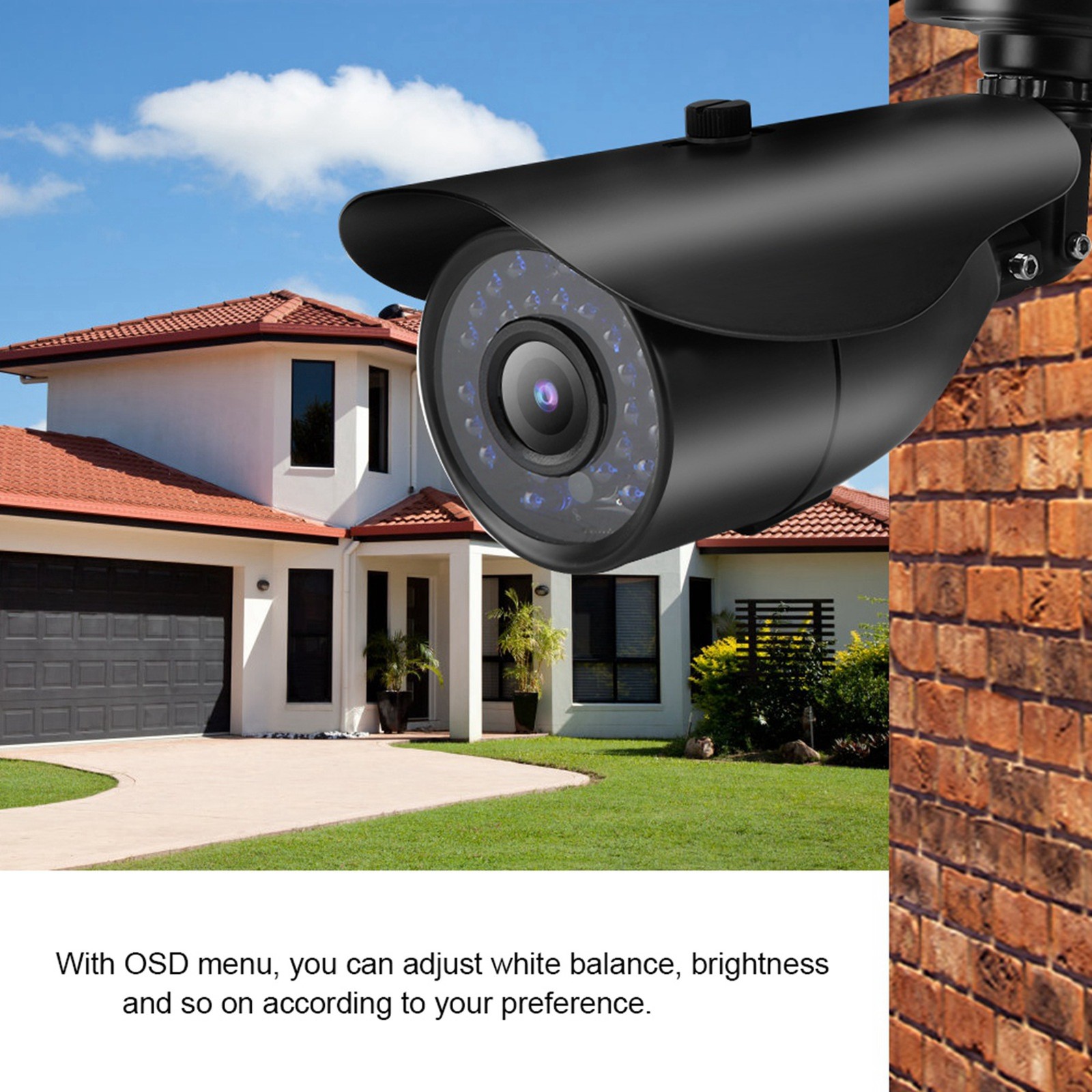 TVI/AHD/CVI/CVBS PAL Bullet Camera IP66 Outdoor IR Night Analog CCTV DVR BEA