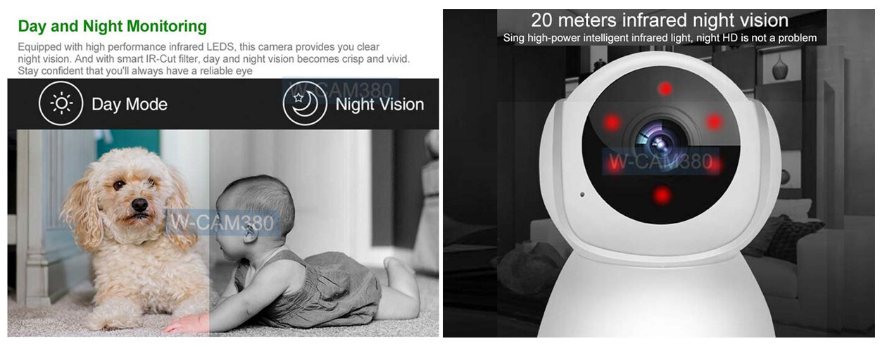 Wi-Fi Remote Home Surveillance Camera 2-Way Audio PTZ Control Alarm Smart EZ App