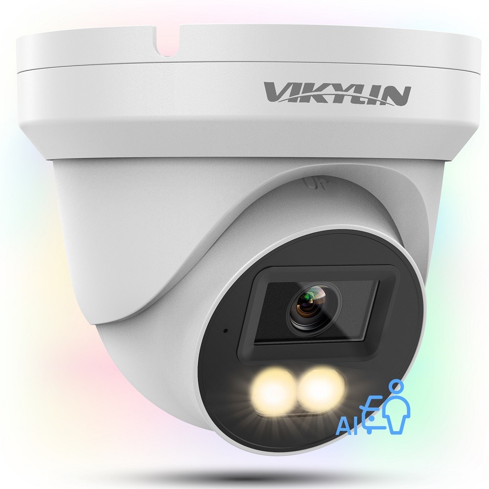 Vikylin 8CH 8POE 4K 8MP Outdoor Security Camera System Color Night Vision Lot