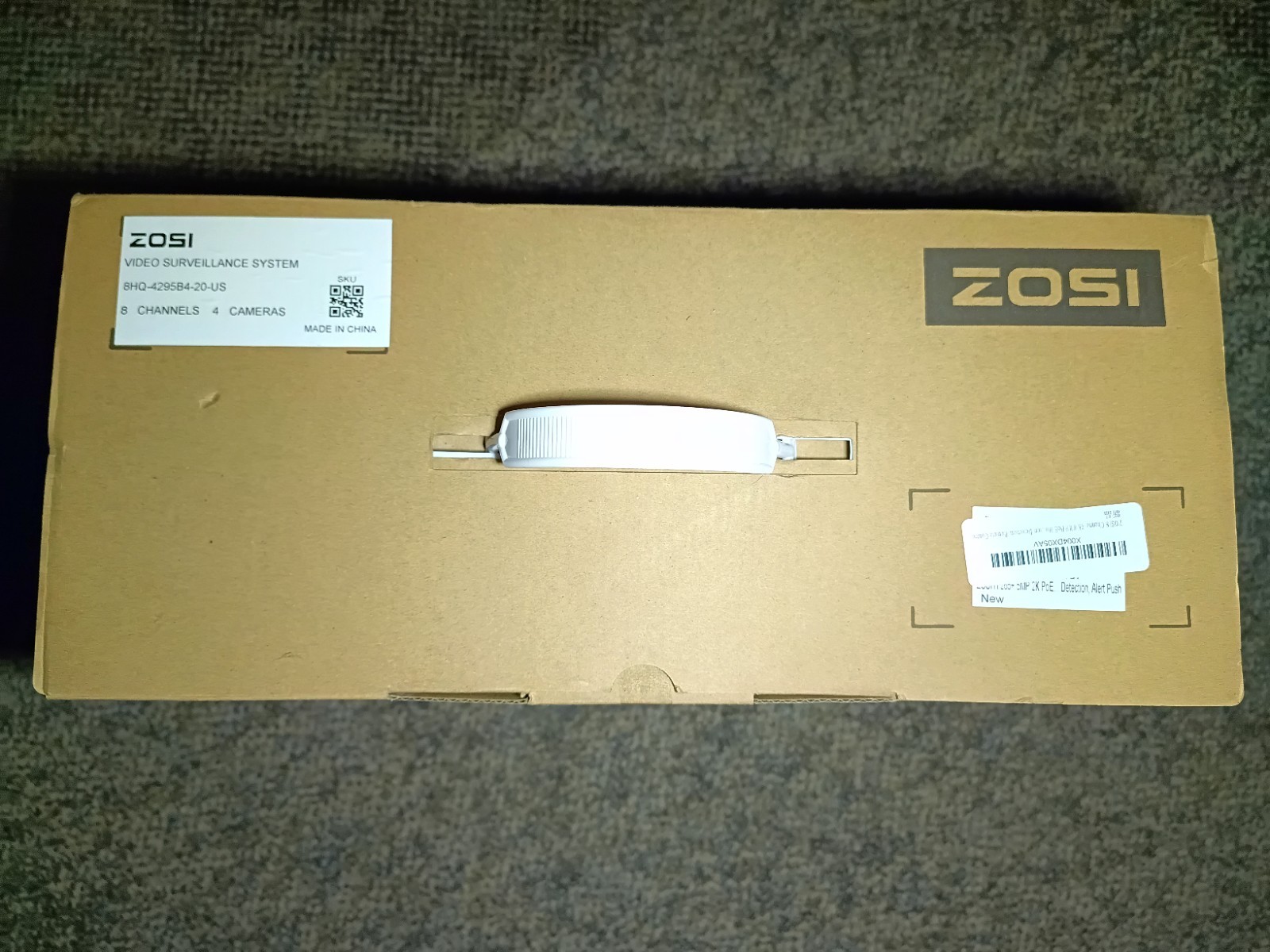 NIB Zosi 8HQ-4295B4-20-US POE 8 Chan (4)5MP Cameras With 4K NVR & Patch Cables