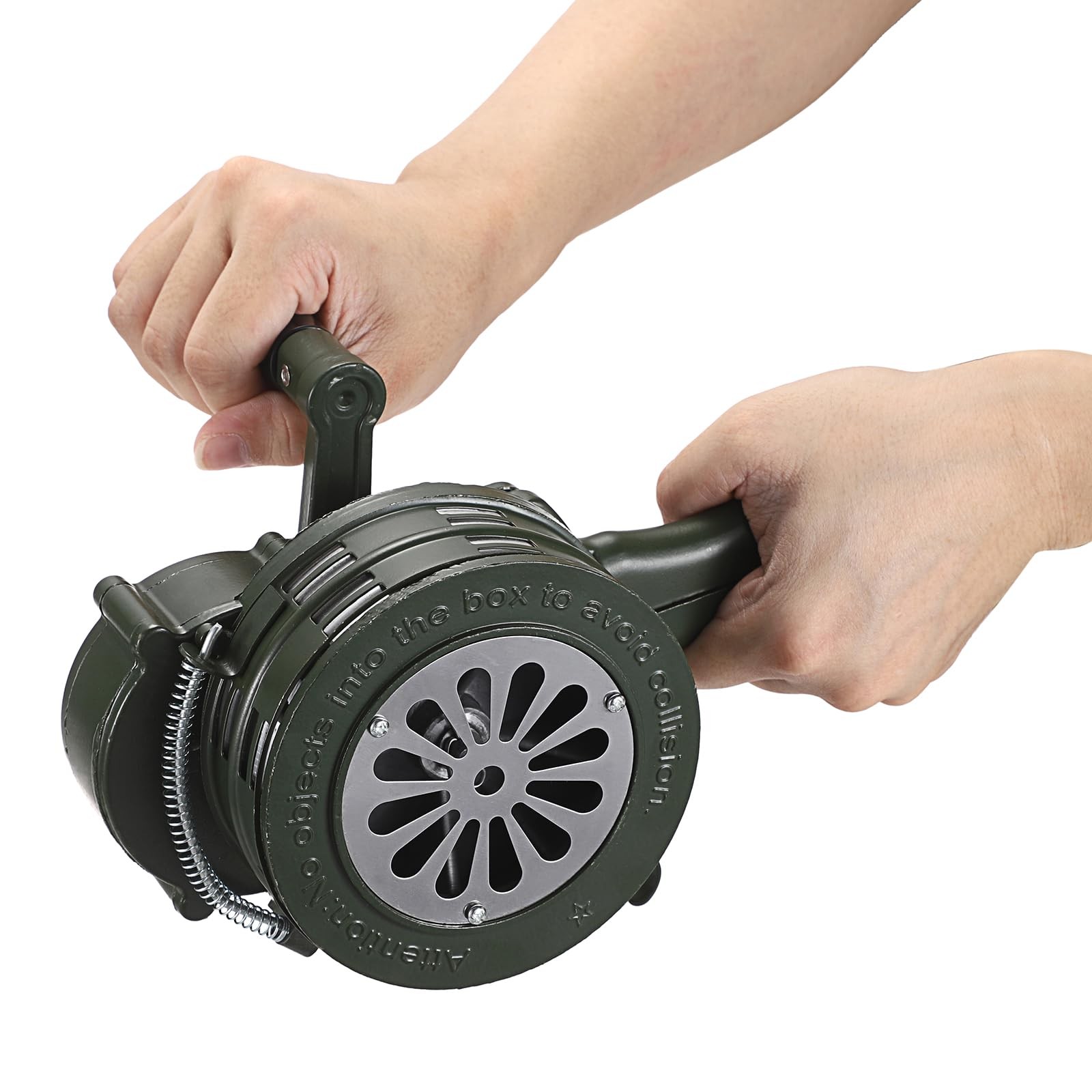 Hand Crank Siren Manual Operated Air Raid Siren with Foldable Handle for Spor…