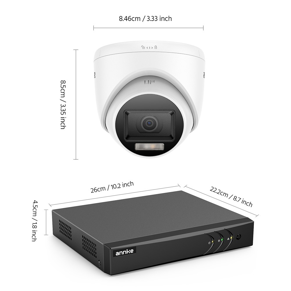ANNKE 3K Lite 32CH DVR 1080P Color Security Camera System Human Detection CCTV