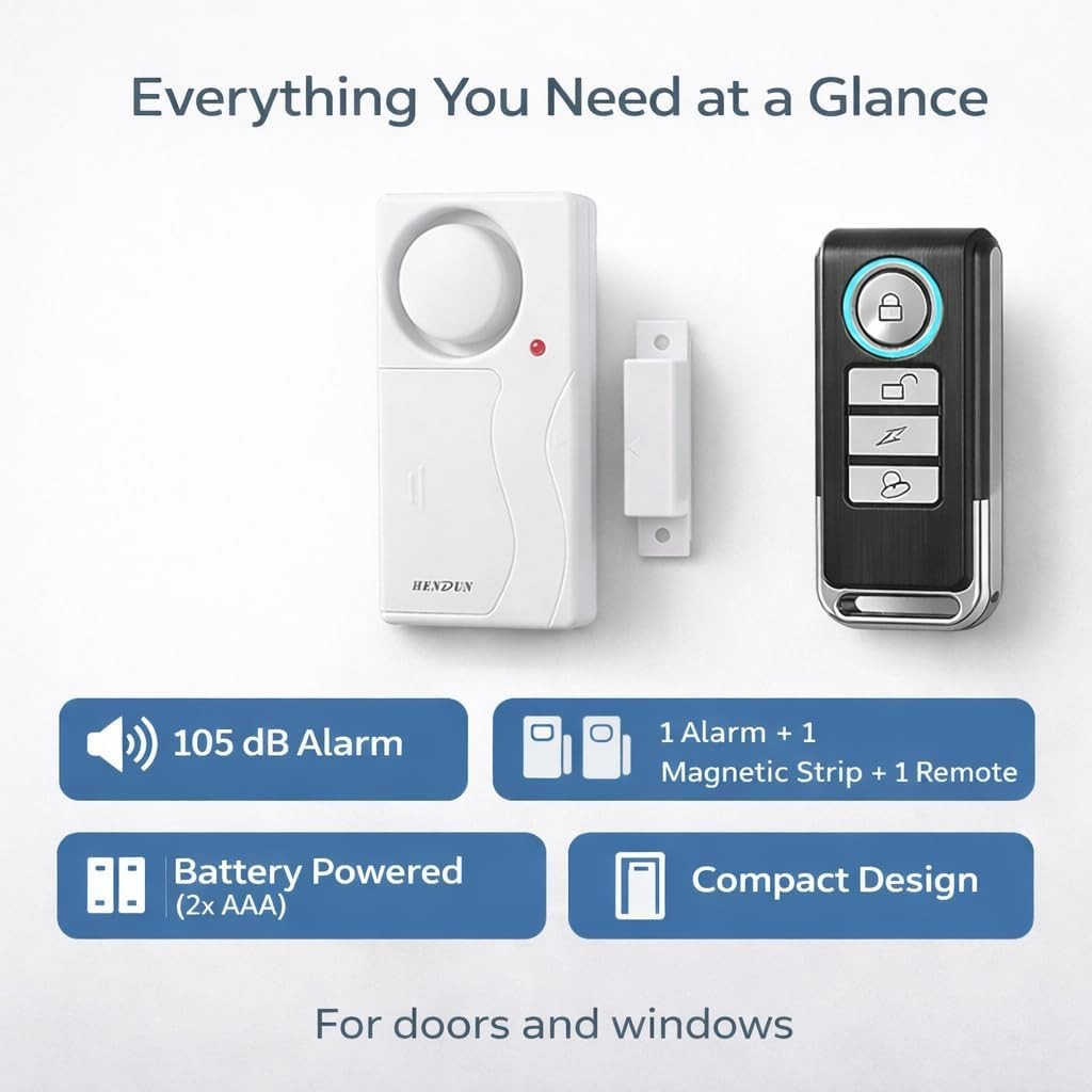 SecureSense 2-Pack Wireless Door & Pool Alarm with Remote Control