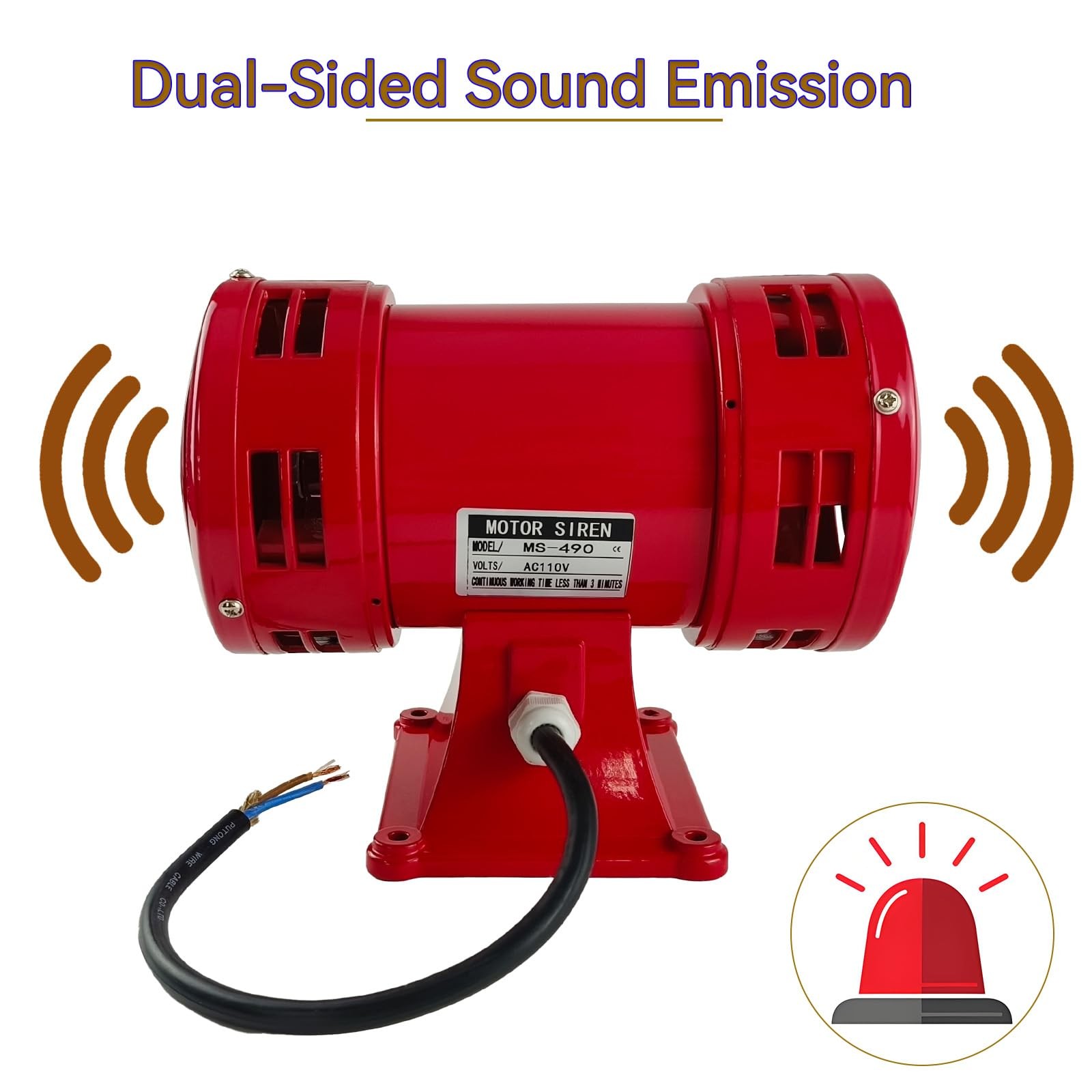 Raid Siren,110V Siren Alarm 150db 60HZ,Industry Electric Motor Driven Siren,S…